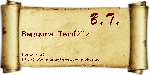 Bagyura Teréz névjegykártya